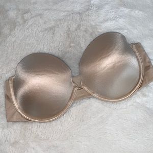 34D Aerie Mia padded push-up strapless silicone bra